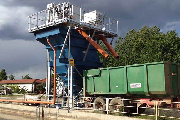 Lamella separator – lamella clarifier with rotary screen and vacuum belt filter of Leiblein